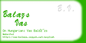 balazs vas business card